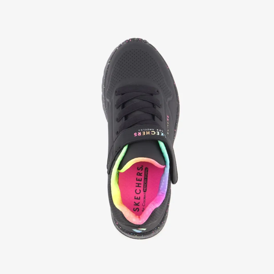 Skechers Uno Lite-Rainbow Specks Veterschoenen Meisjes - Multi/Zwart - afbeelding 3 van 6