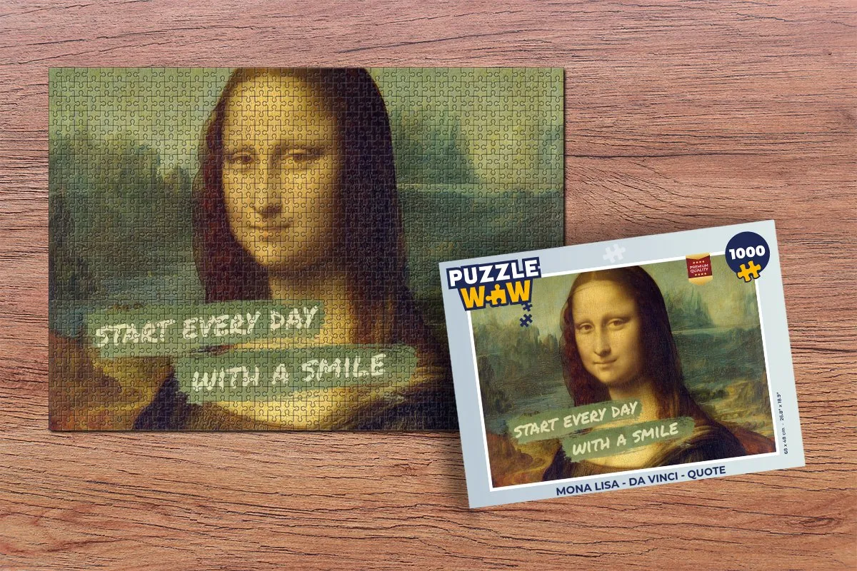 PuzzleWow Mona Lisa Legpuzzel 1000 Stuks - Multicolor