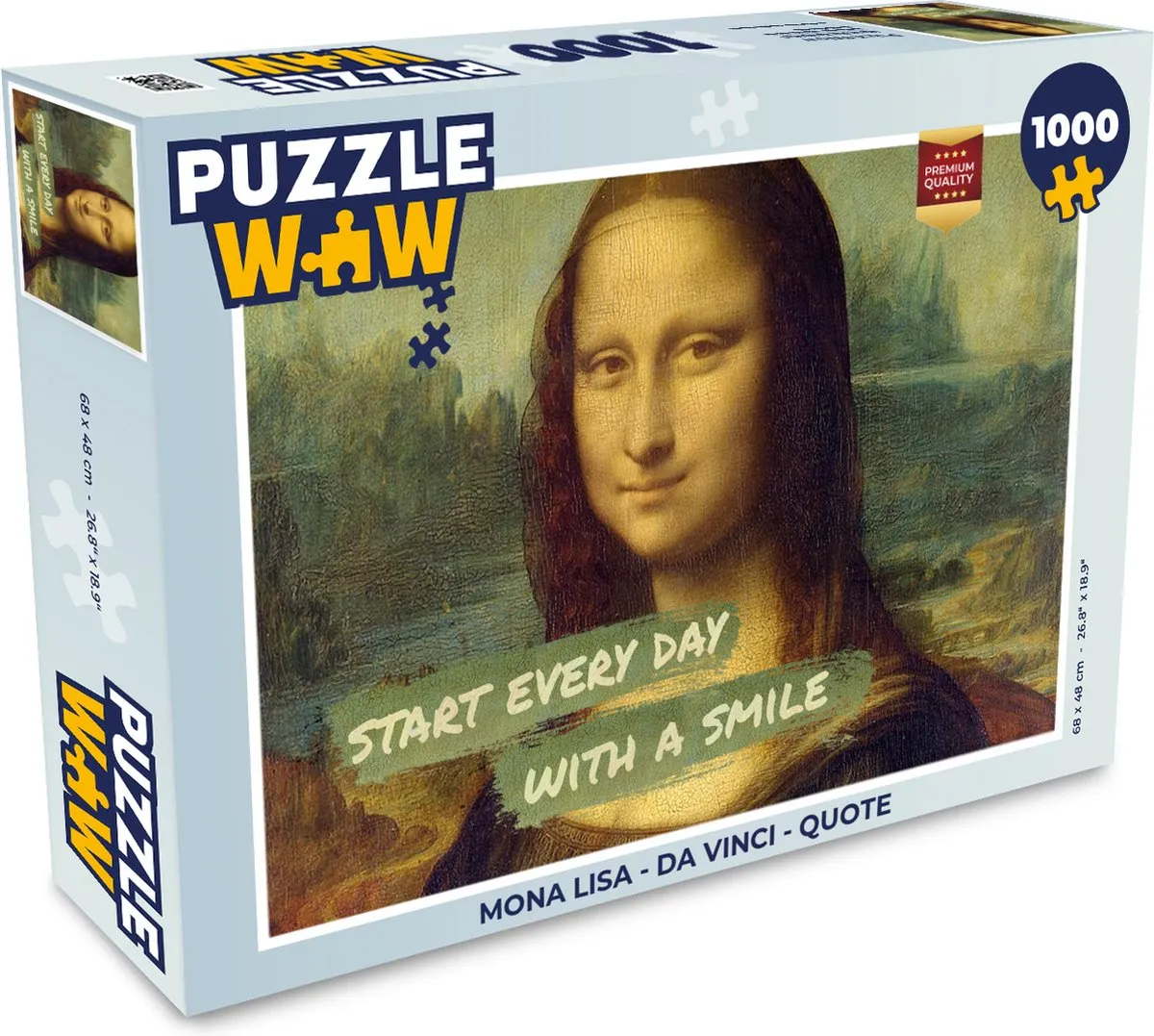 PuzzleWow Mona Lisa Legpuzzel 1000 Stuks - Multicolor