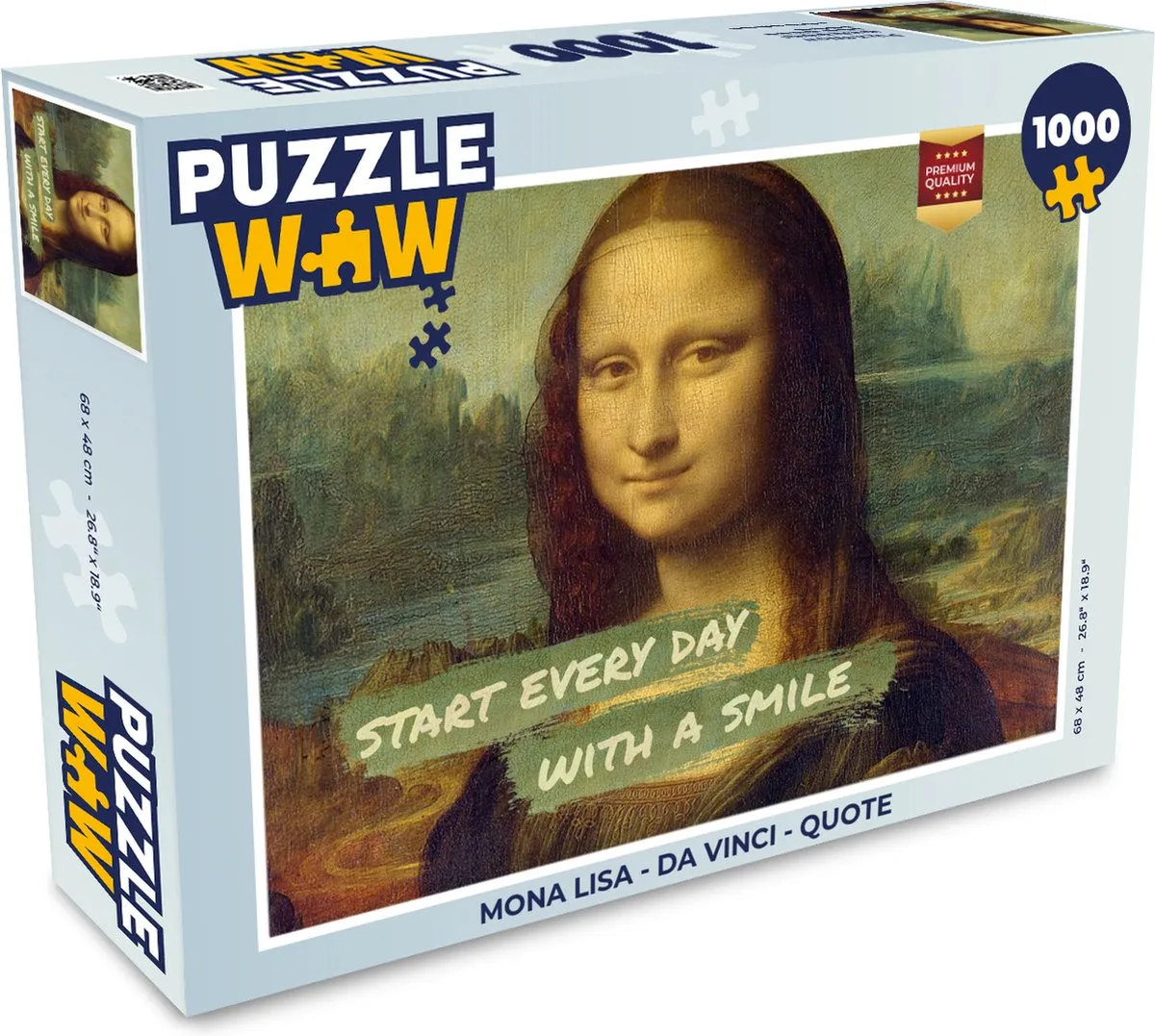 PuzzleWow Mona Lisa Legpuzzel 1000 Stuks - Multicolor