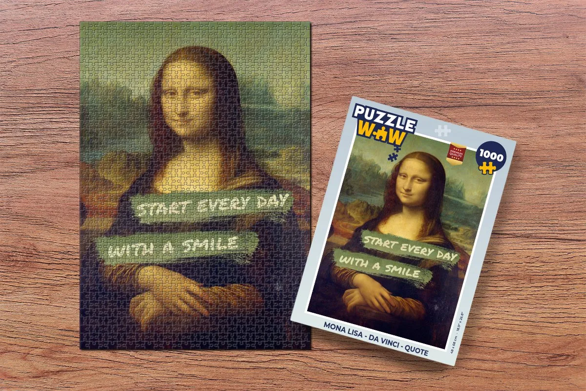 PuzzleWow Mona Lisa Legpuzzel 1000 Stuks - Multicolor