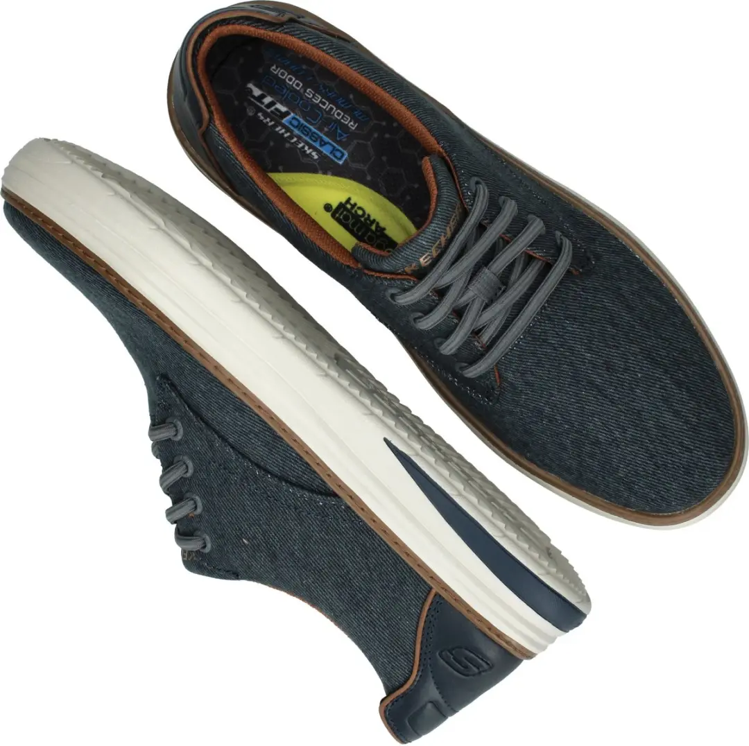 Skechers Hyland Ratner Veterschoenen Navy - afbeelding 4 van 6