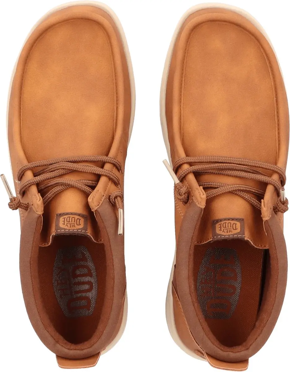 HEYDUDE Wally Mid GripR Classic Heren Instappers Cognac - 44 - afbeelding 6 van 6
