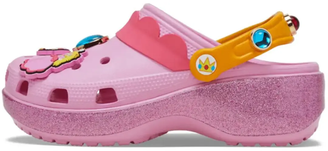 Crocs Classic Platform Clog Super Mario Bros. Princess Peach (Women's)