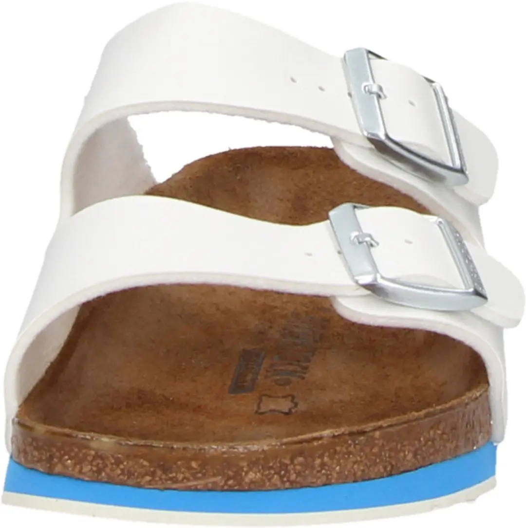 Birkenstock Heren Arizona SL 54253 Muilen - 43 - Wit/Blauw