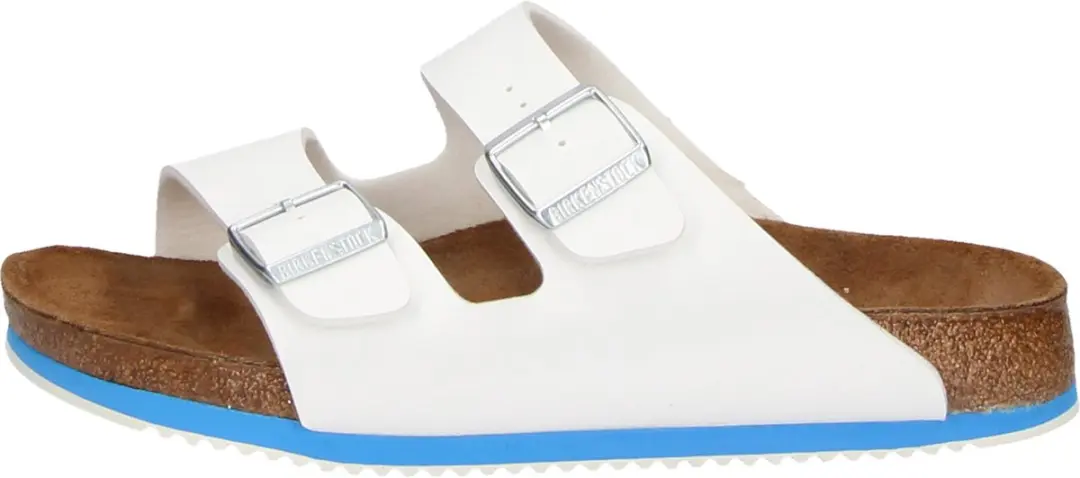 Birkenstock Heren Arizona SL 54253 Muilen - 43 - Wit/Blauw