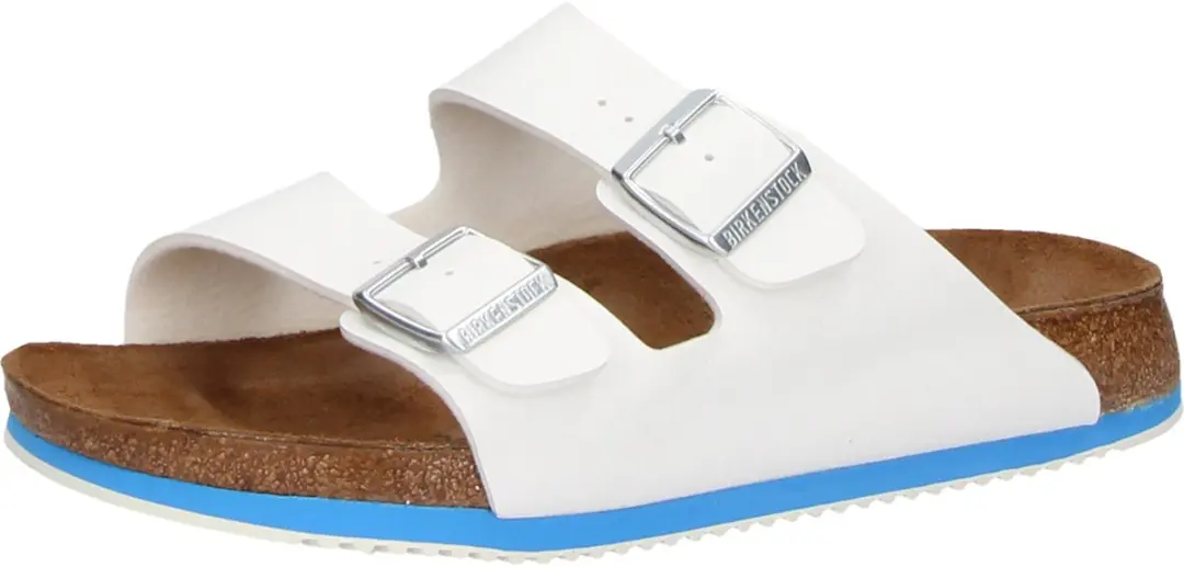 Birkenstock Heren Arizona SL 54253 Muilen - 43 - Wit/Blauw
