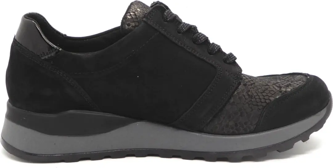 Wäldlaufer Hiroko Soft OrthoTritt H64007 Dames Veterschoenen - Zwart