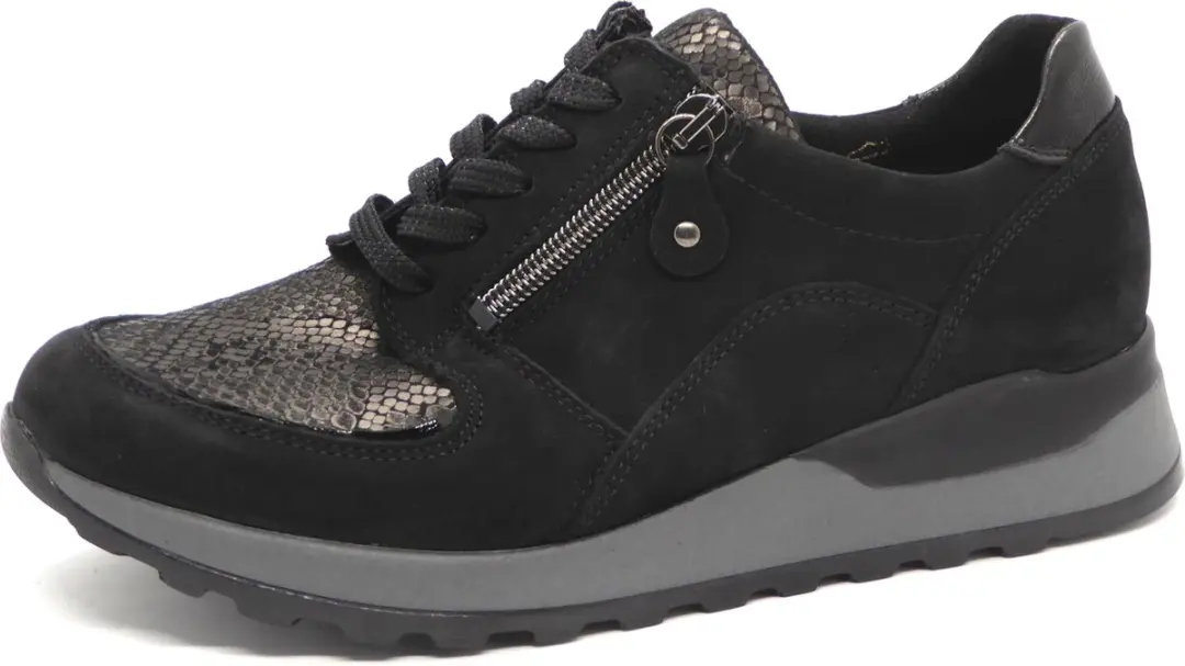 Wäldlaufer Hiroko Soft OrthoTritt H64007 Dames Veterschoenen - Zwart
