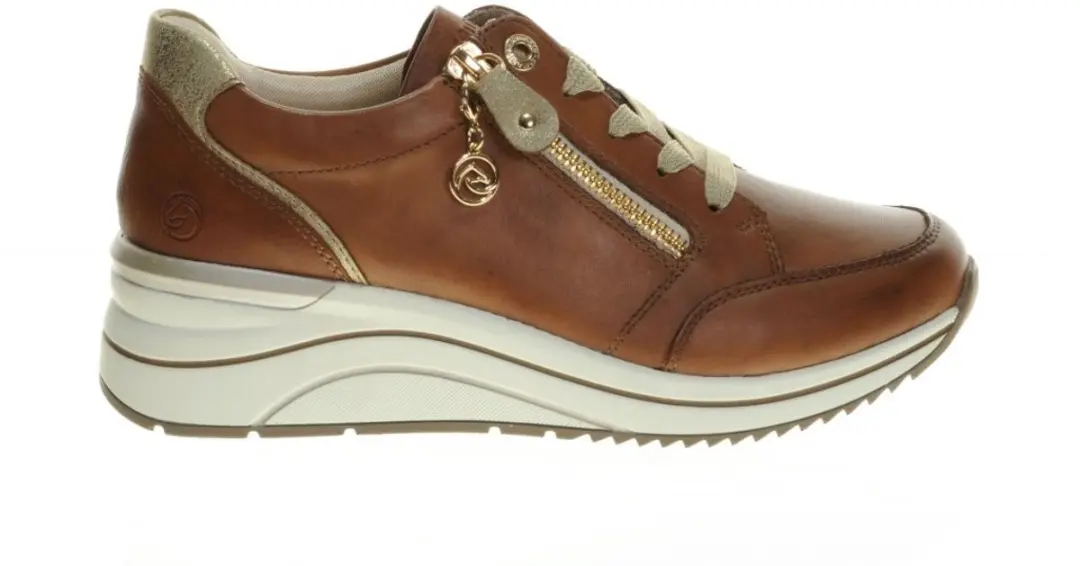 Cognac Sneaker Comfort Remonte maat 40