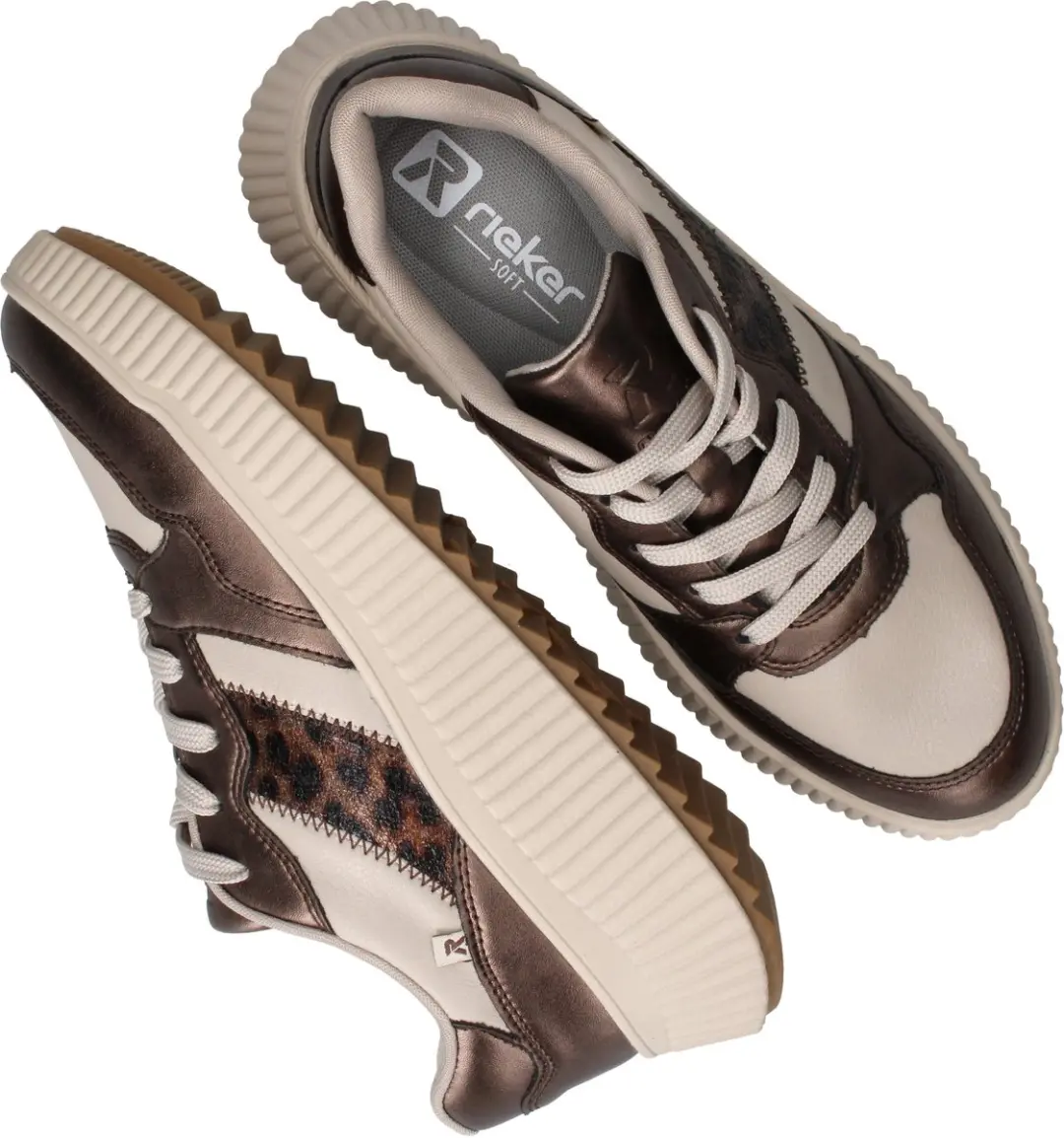 Rieker Dames Sneakers Laag - Bruin - Maat 38 - afbeelding 6 van 6
