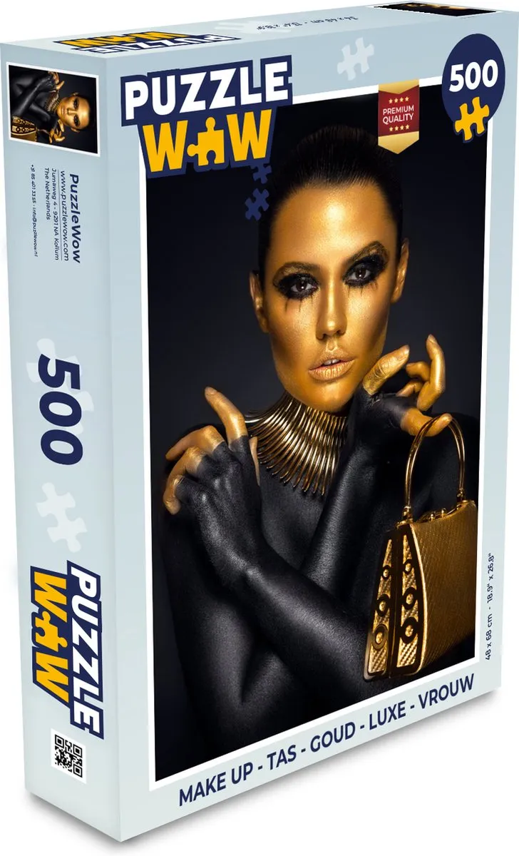 PuzzleWow Make Up Tas Puzzel 500 Stuks - Multicolor