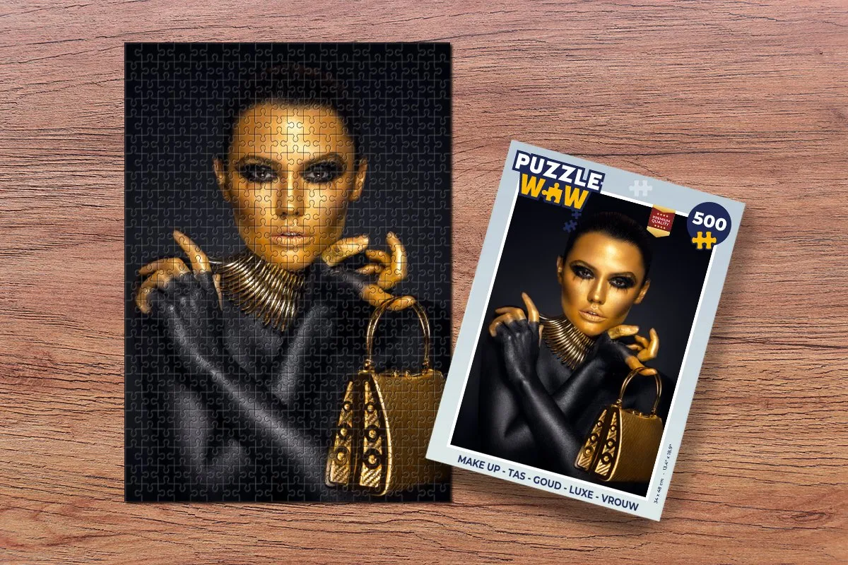 PuzzleWow Make Up Tas Puzzel 500 Stuks - Multicolor