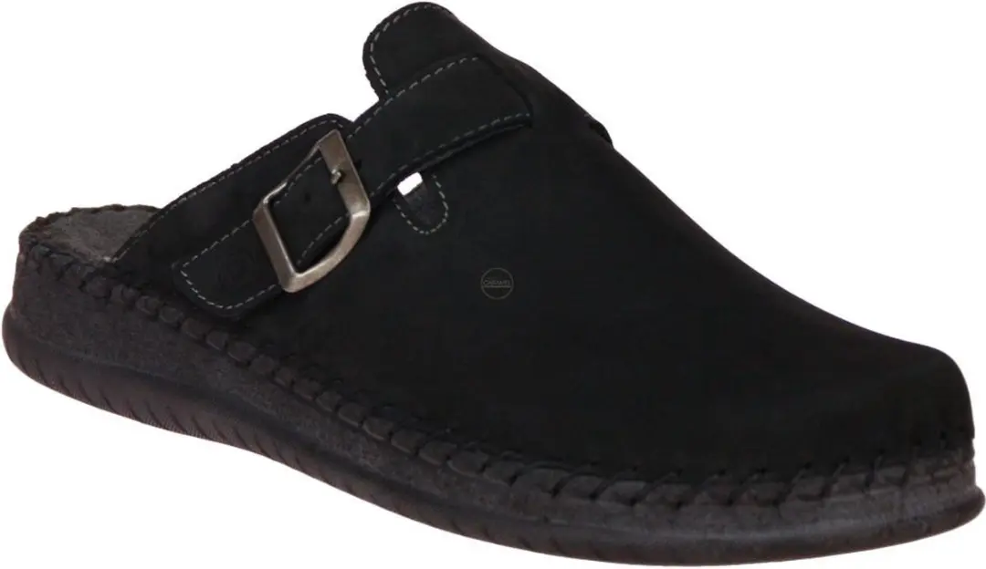 Rohde Zwart Nubuck Pantoffel 43