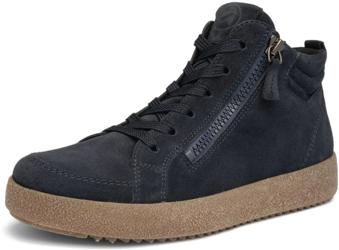 Ara art 12-37908 02 OSLO blauw veterschoen met tevens een rits, met een uitneemb