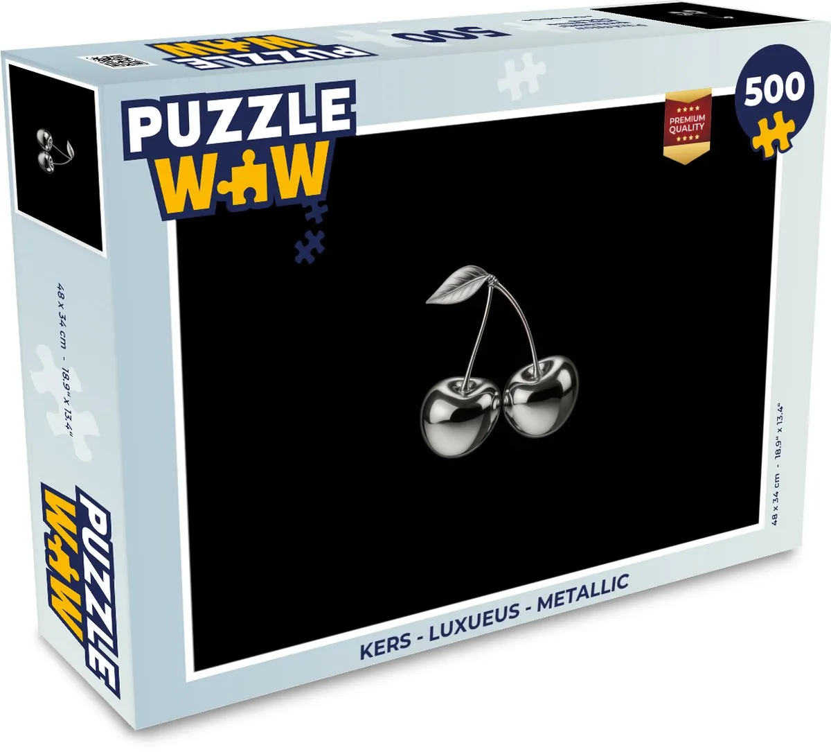 PuzzleWow Kers Metallic Legpuzzel 500 Stuks - 8721406846406