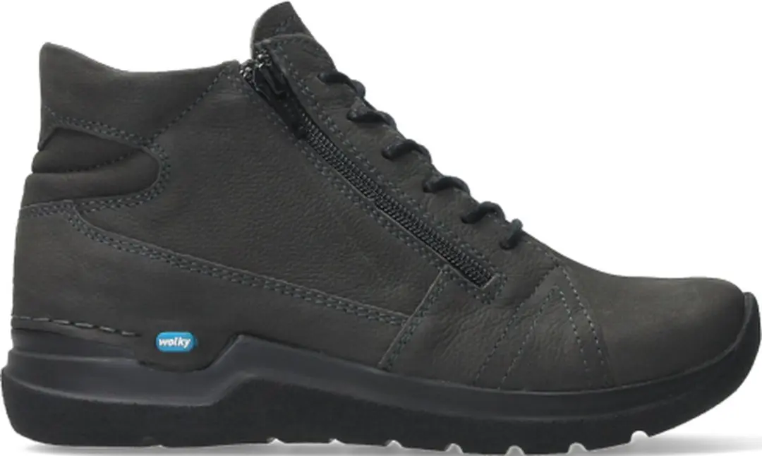 Wolky Why Hoge Veterschoenen - Asfalt Nubuck