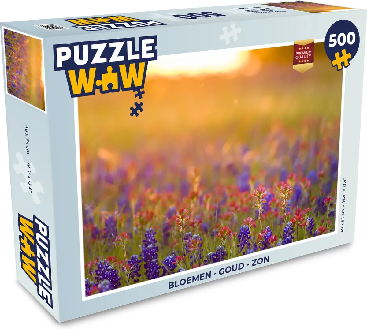 PuzzleWow Bloemen Legpuzzel 500 Stuks - Multicolor