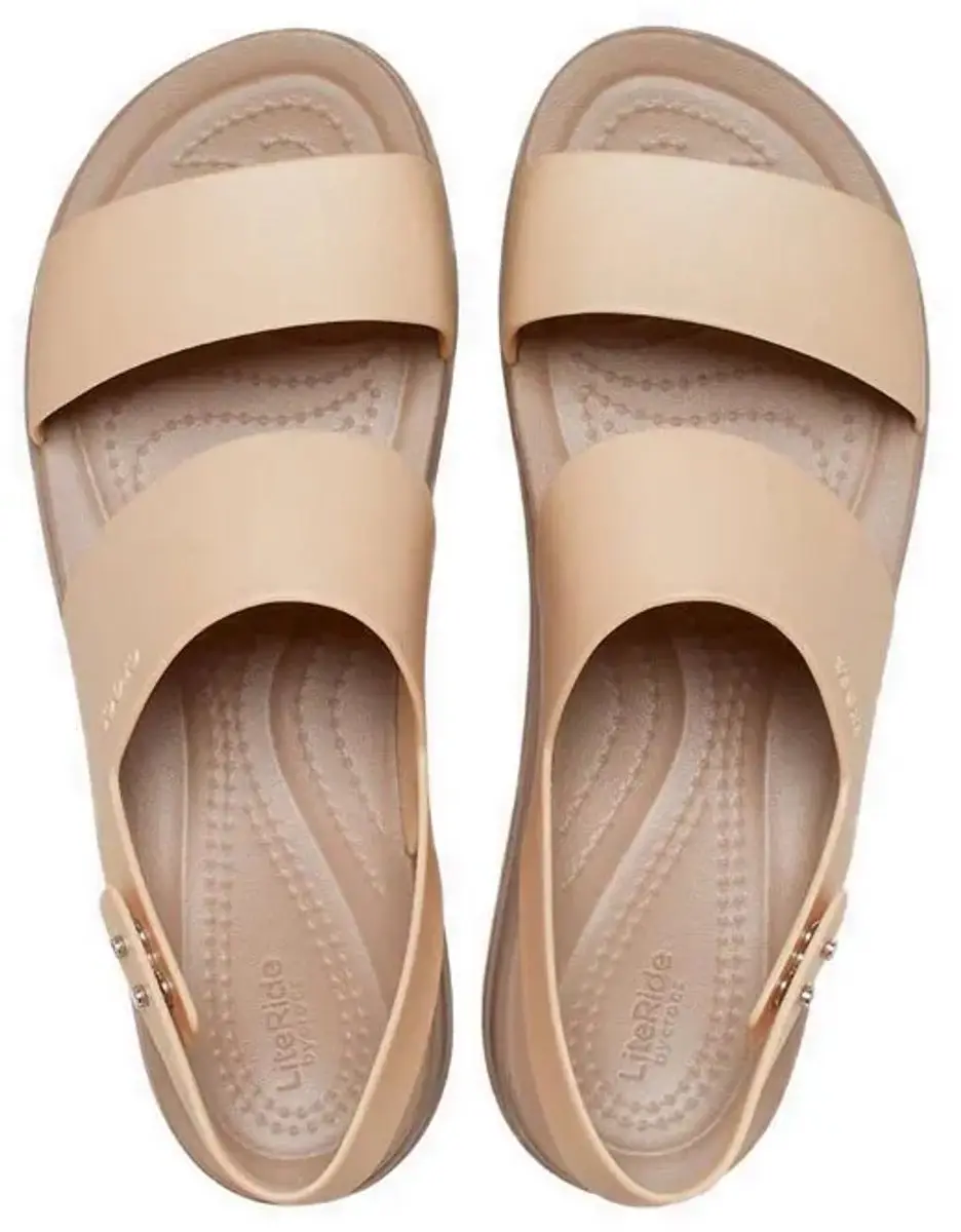 Crocs Brooklyn Metallic/Champagne Low Wedge Maat 34/35 US W5
