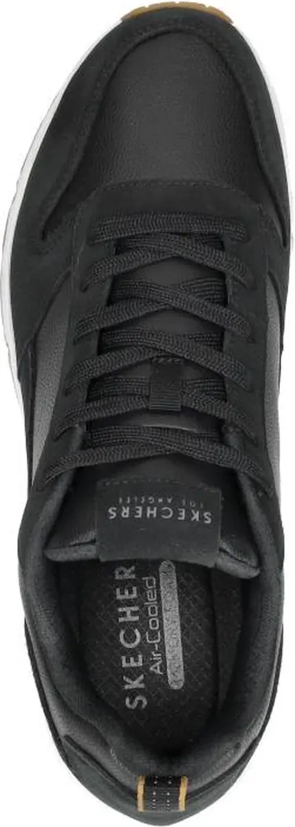 Skechers Uno Stacre Herenschoenen - Maat 44 - Zwart/Wit - afbeelding 6 van 6