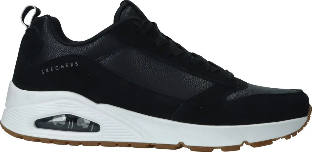 Skechers Uno Stacre Herenschoenen - Maat 44 - Zwart/Wit