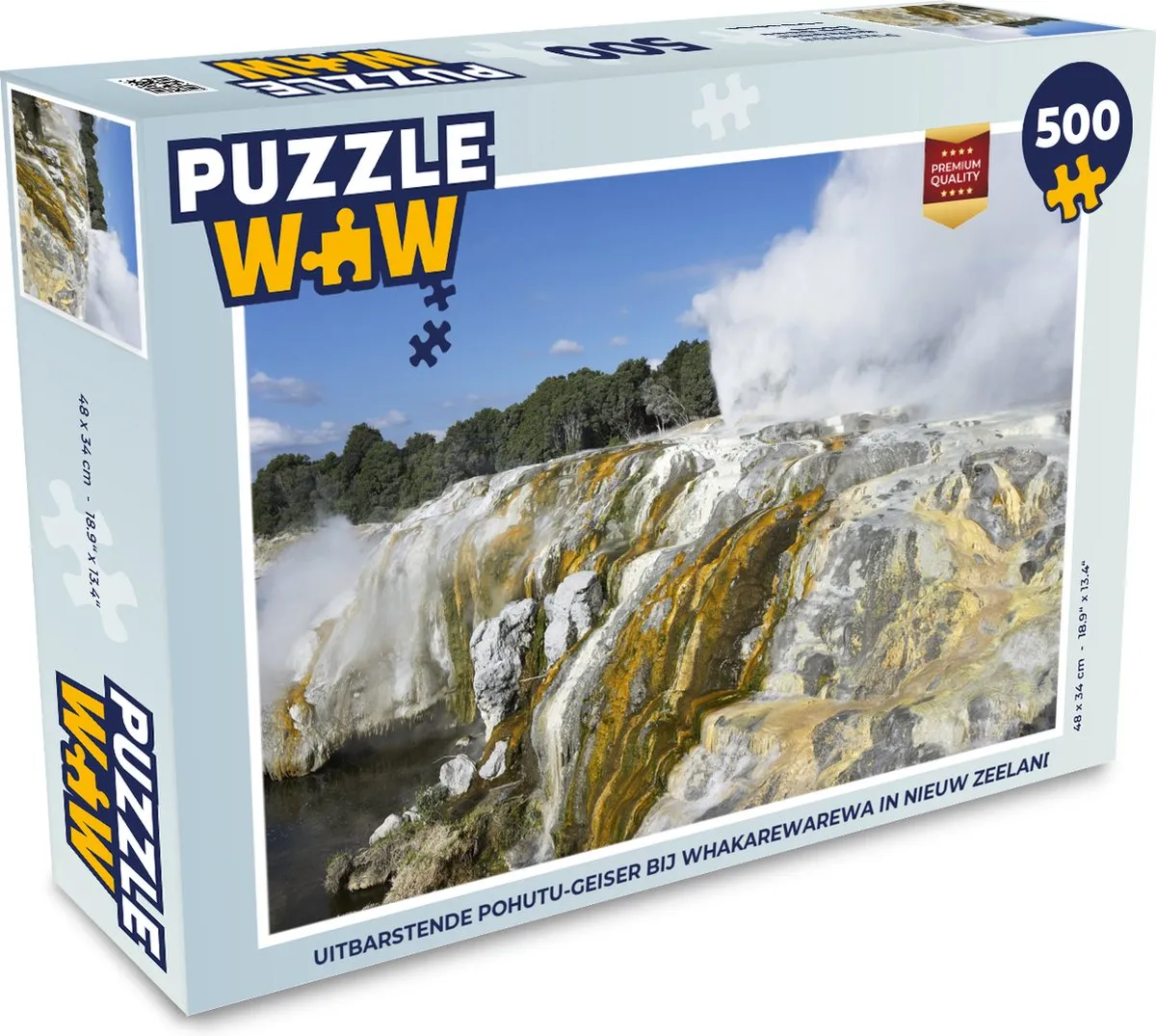 PuzzleWow Legpuzzel 500 Stuks - Pohutu Geiser Multicolor