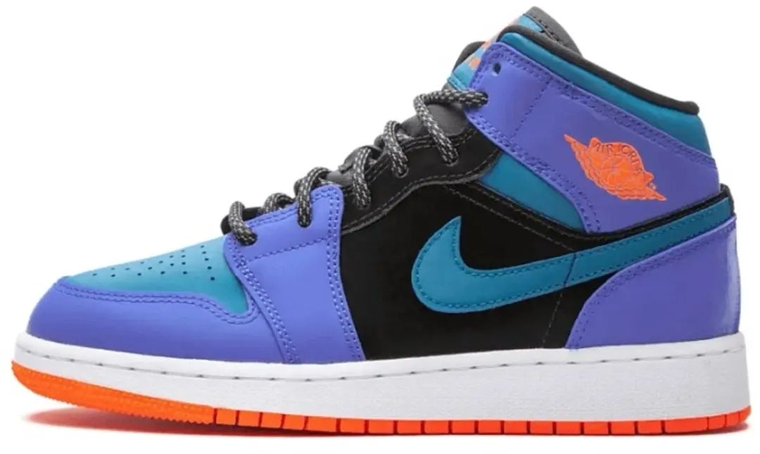 Air Jordan 1 Mid (GS), racer blue/green abyss-black, EUR 40, 554725 440