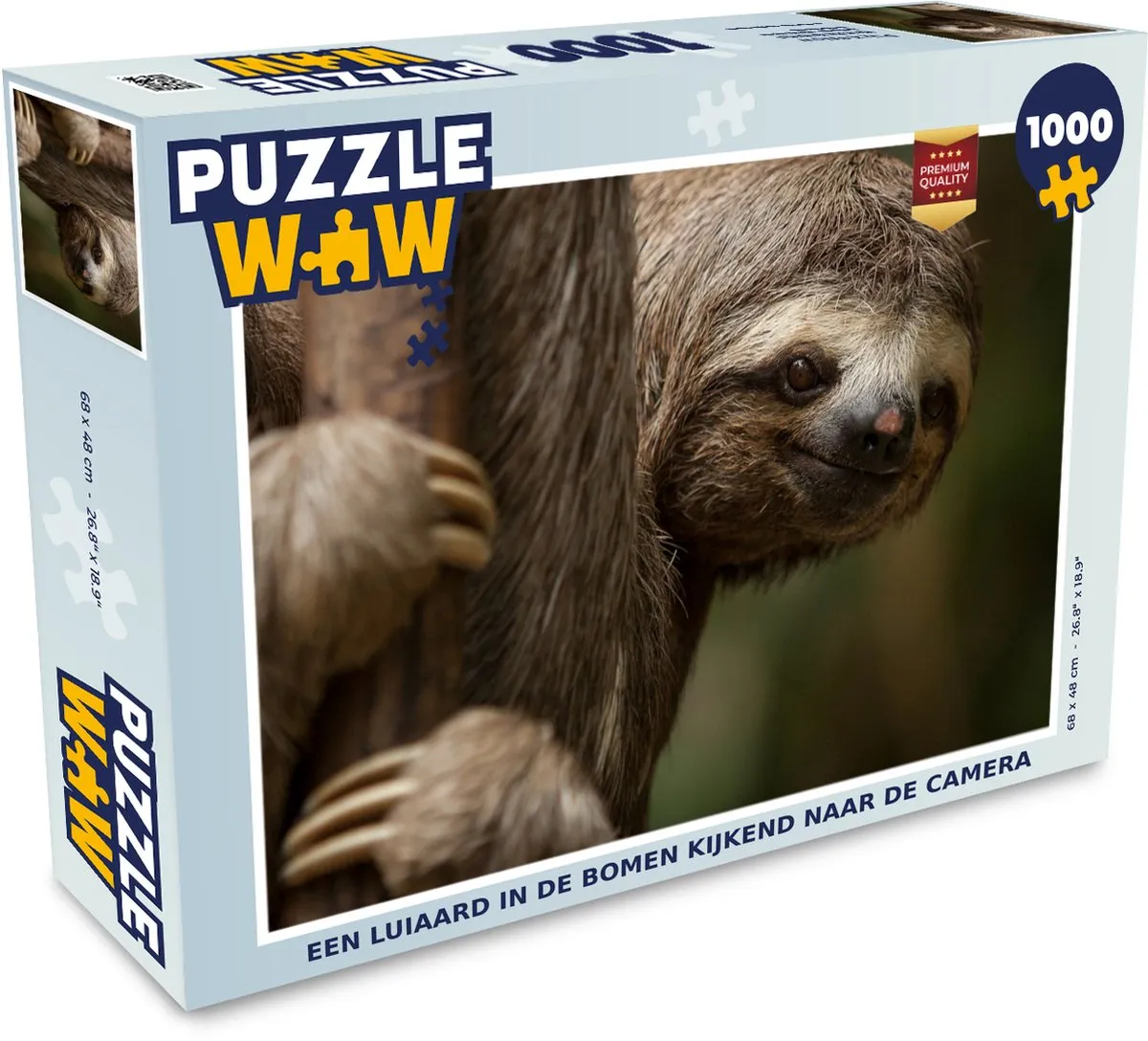 PuzzleWow Legpuzzel Een Luiaard in de Bomen - 1000 Stuks Multicolor
