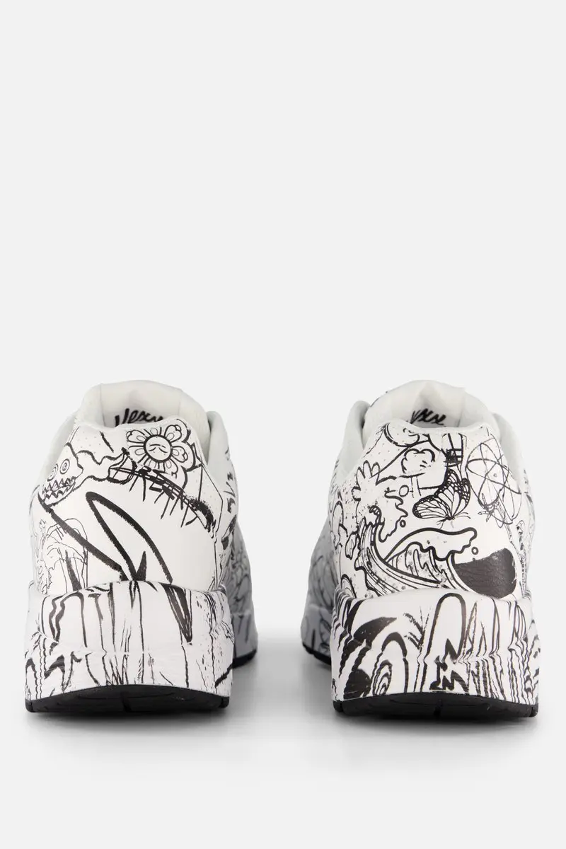 Skechers Uno-Process Sketch Sneakers 307239 - Wit - afbeelding 4 van 6