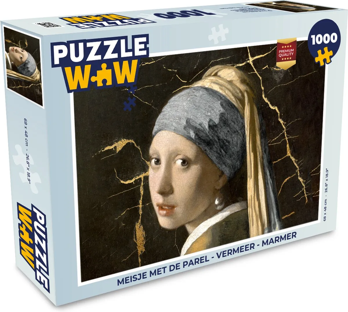 PuzzleWow Vermeer Marmerprint Legpuzzel 1000 Stuks