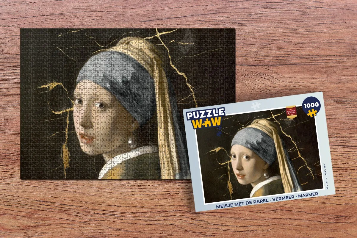 PuzzleWow Vermeer Marmerprint Legpuzzel 1000 Stuks