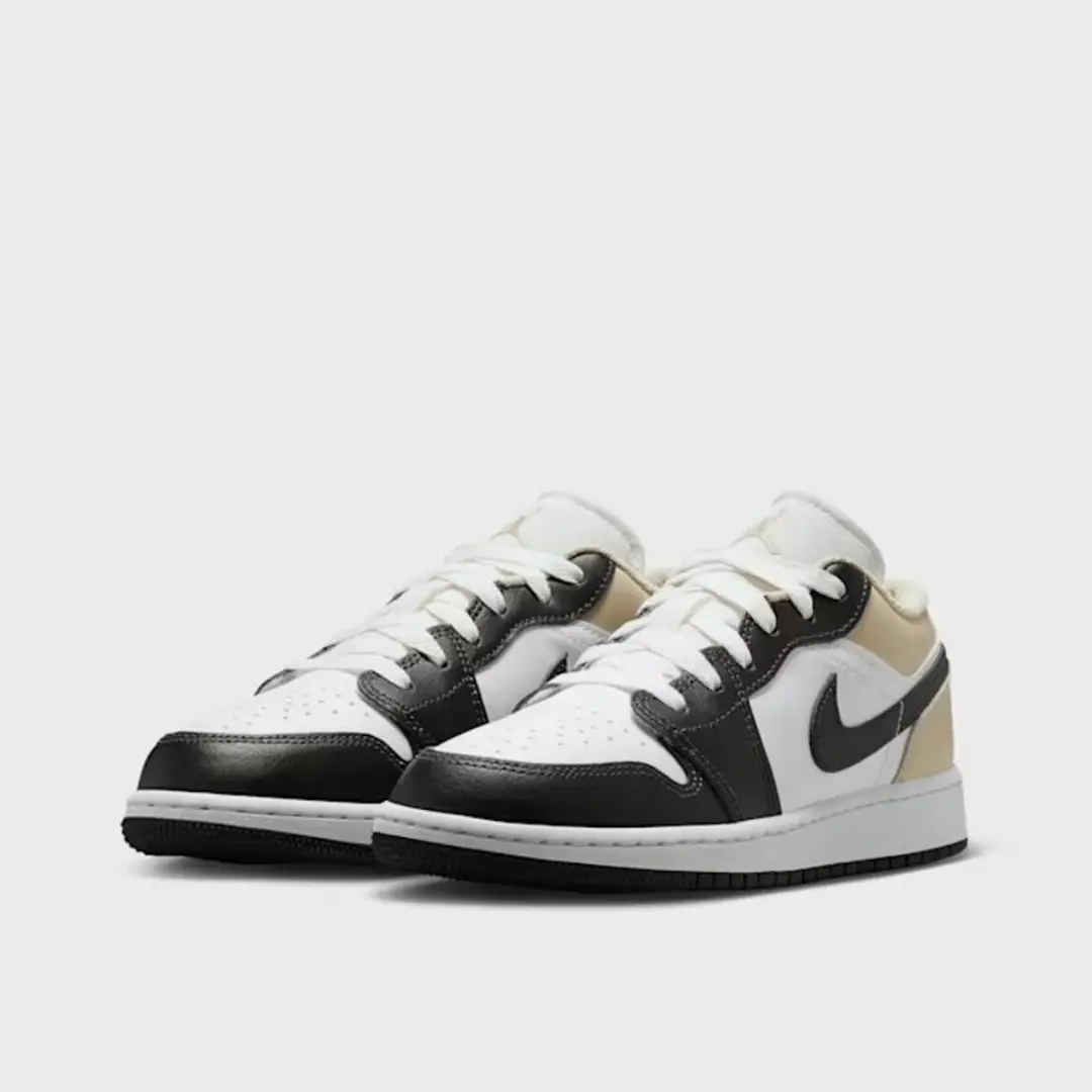 Jordan 1 Low Zwart Wit Bruin Maat 36
