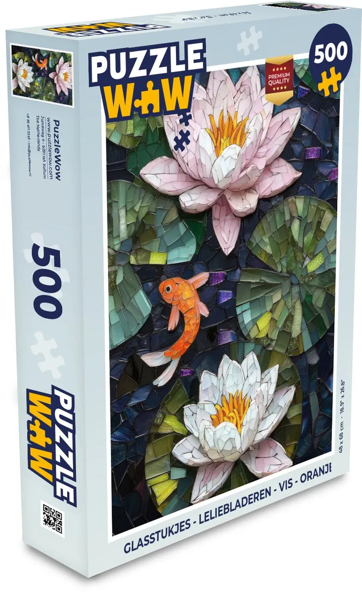 PuzzleWow Leliebladeren Vis Puzzel 500 Stuks - Oranje