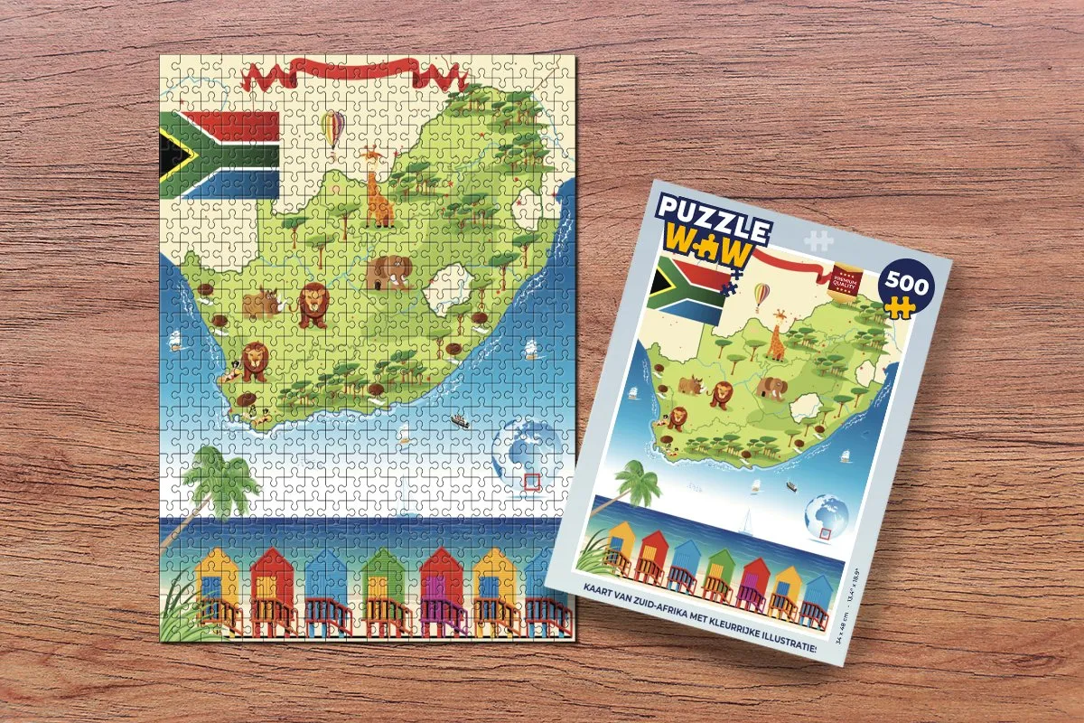 PuzzleWow Zuid-Afrika Legpuzzel 500 Stuks - Multicolor