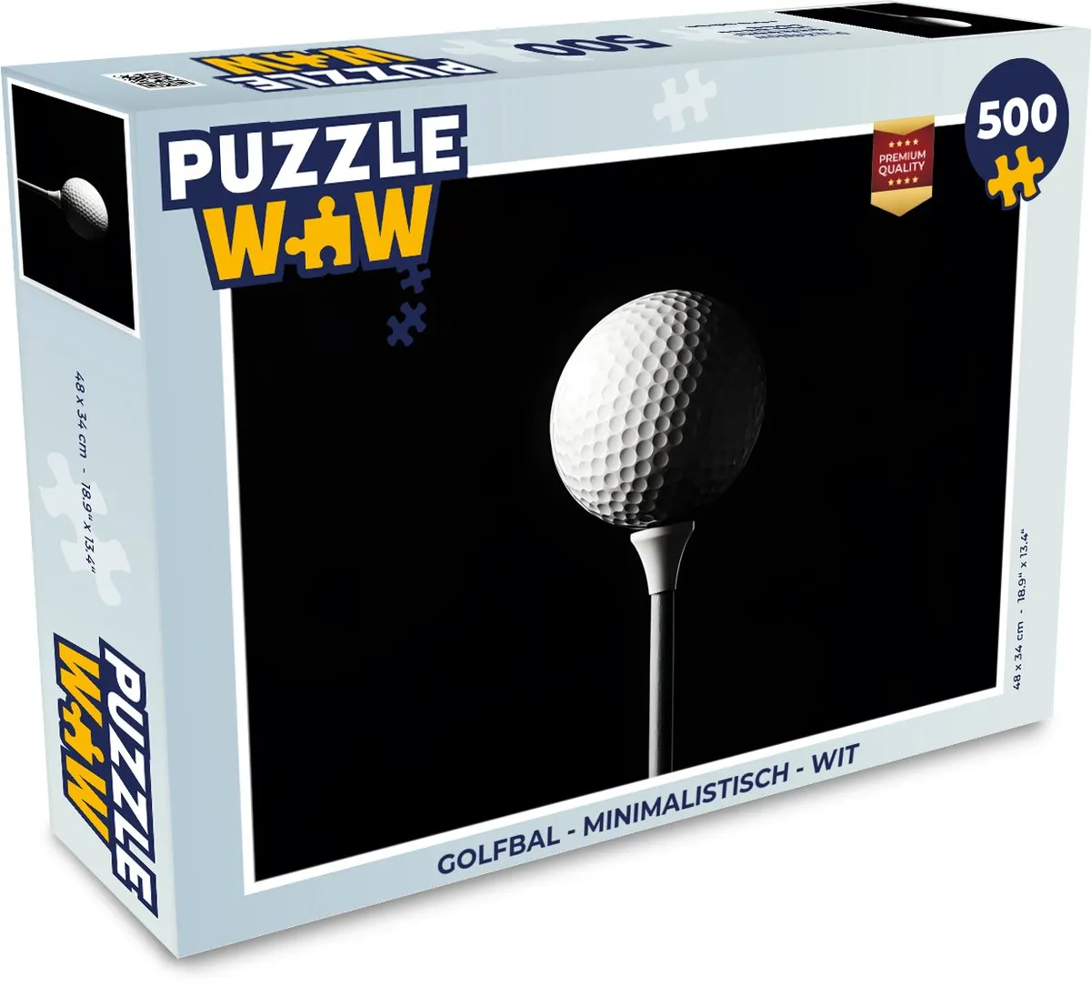 PuzzleWow Golfbal Minimalistisch Legpuzzel 500 Stuks