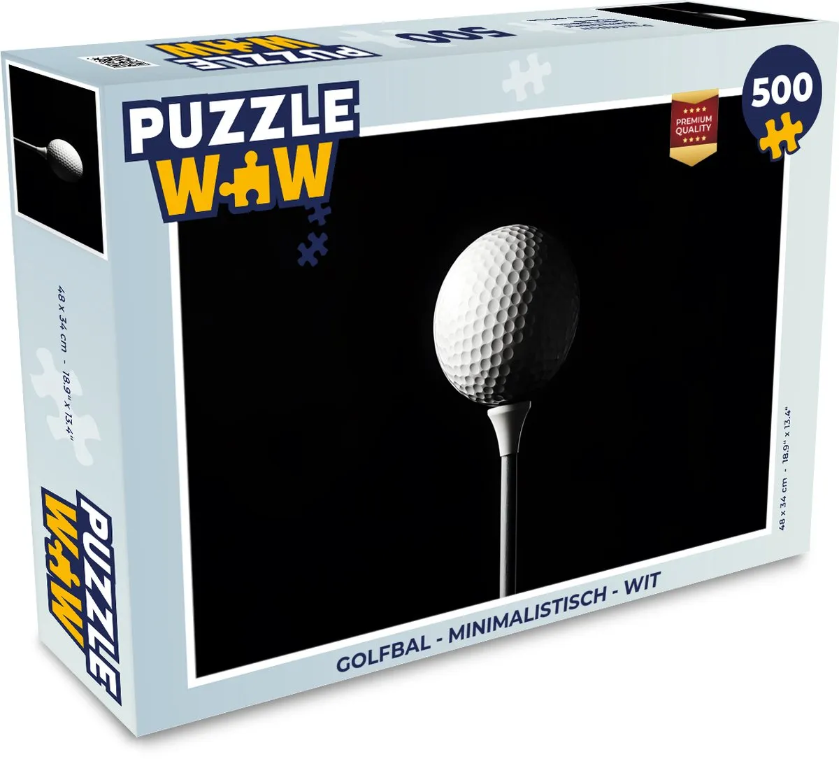PuzzleWow Golfbal Minimalistisch Legpuzzel 500 Stuks