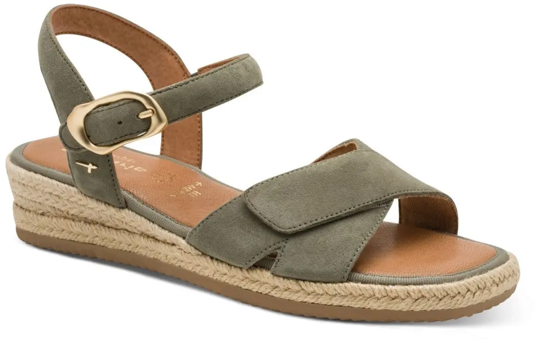 Leren sandalen met plateauzool Comfort