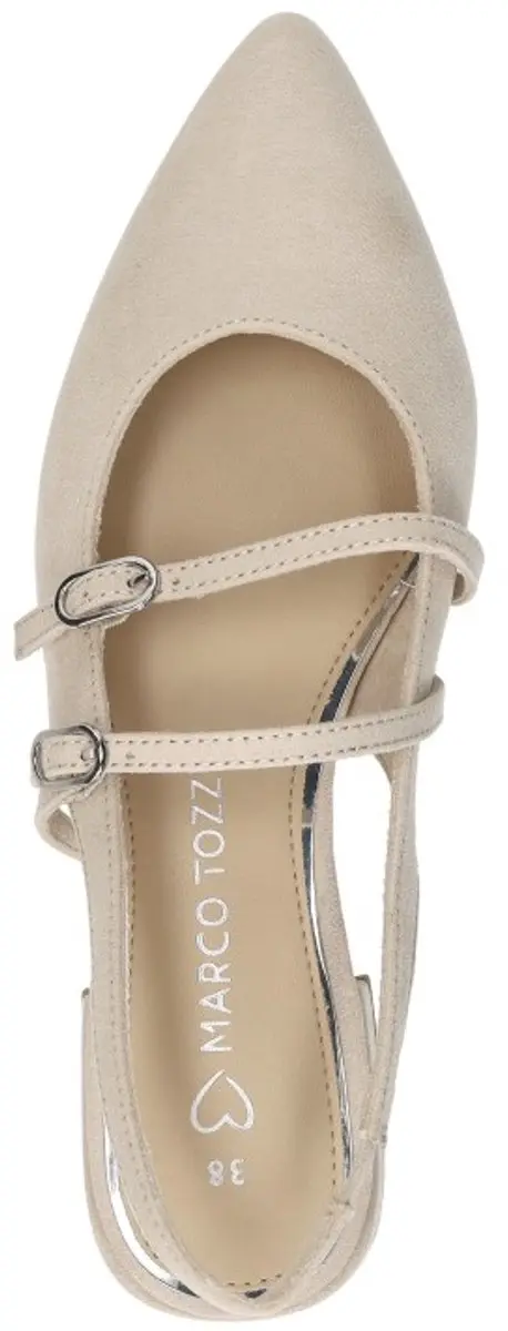 Marco Tozzi Slingbacks Dames - Beige - 38 - afbeelding 4 van 6