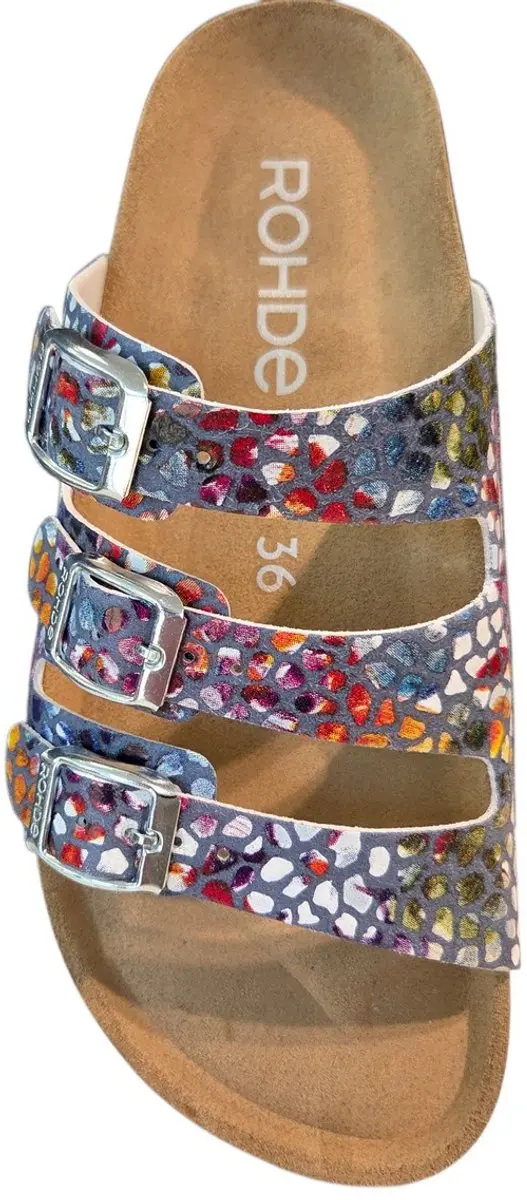 Rohde 5620 55 Slippers Blauw Multi - Dames 40