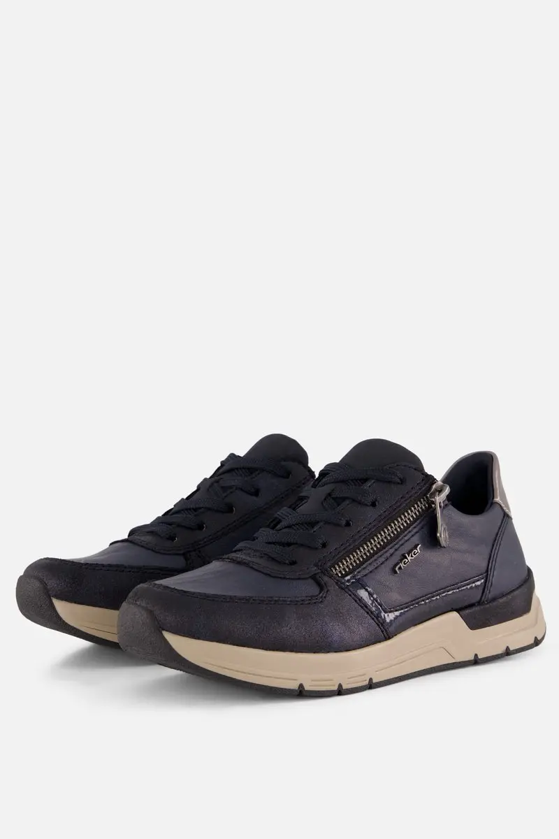 Rieker Sneakers blauw Leer