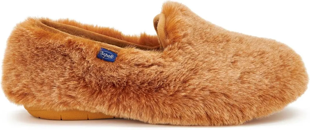 SCHOLL MADDY SHOE Synthetic fur Womens Brown FALSO Slippers