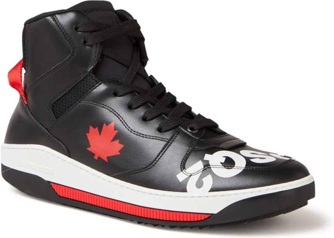 Dsquared2 Barkley sneaker met logo van kalfsleren details