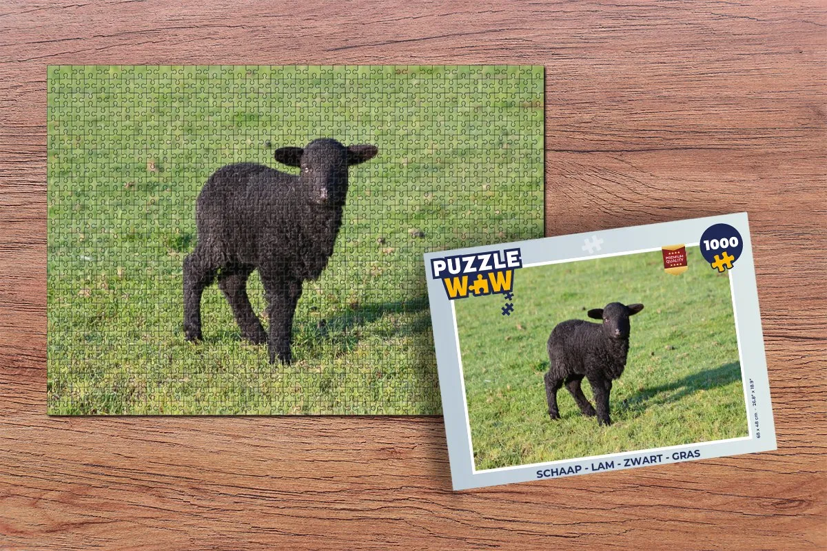 PuzzleWow Schaap - Lam - Legpuzzel 1000 Stuks - Multicolor