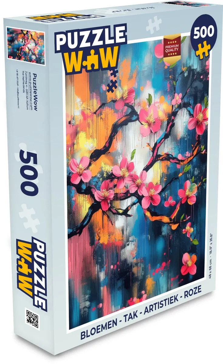 PuzzleWow Bloemen Tak Legpuzzel 500 Stuks