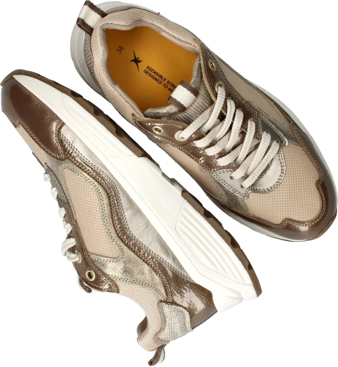Xsensible Milau Dames Sneakers - Taupe - Maat 37