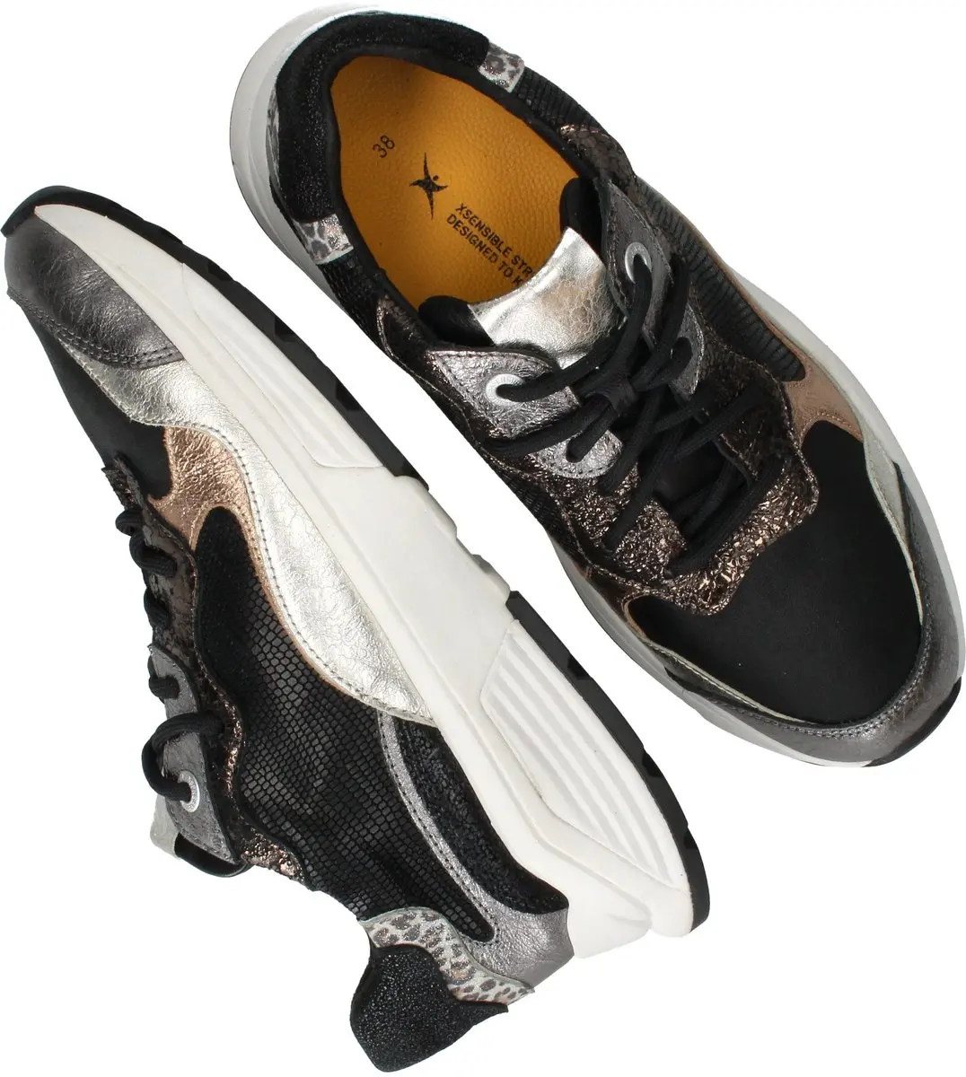 Xsensible Rainbow Sneakers Dames - Zwart - Maat 41