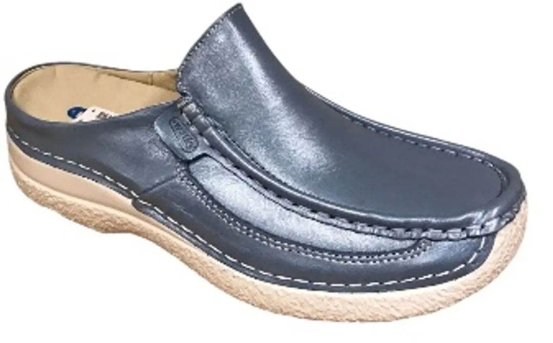 Roll Slide Argento leather