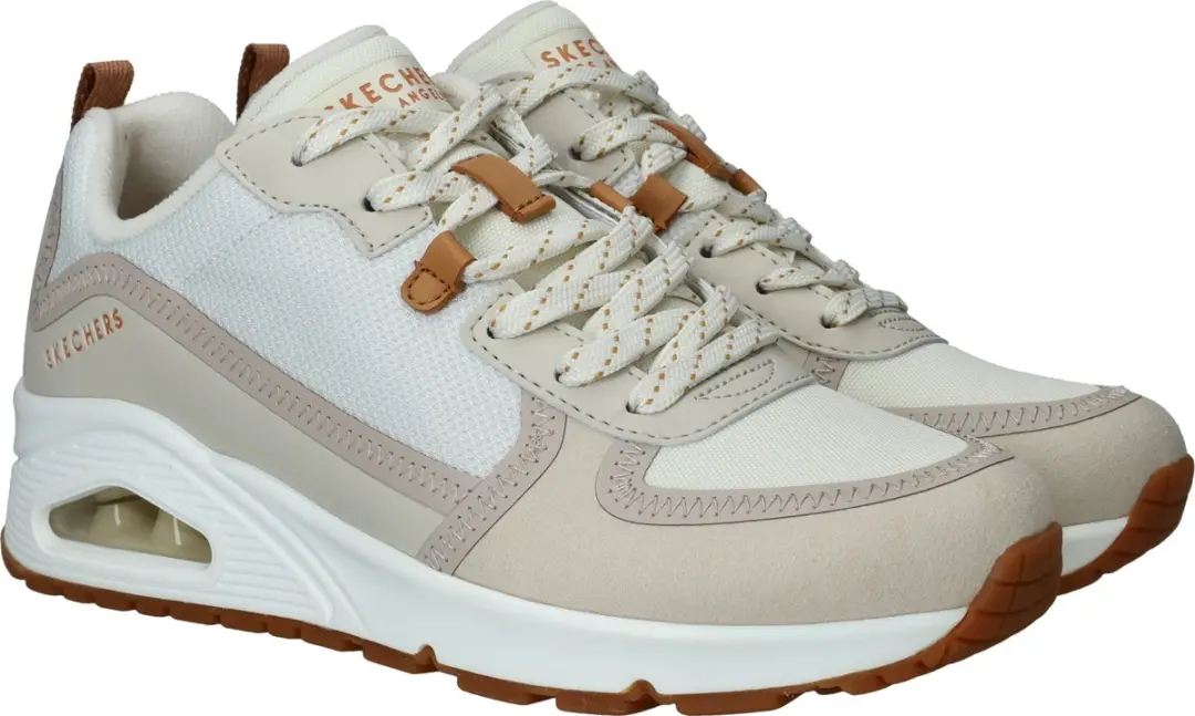 Skechers Uno Layover Dames Sneakers - Wit