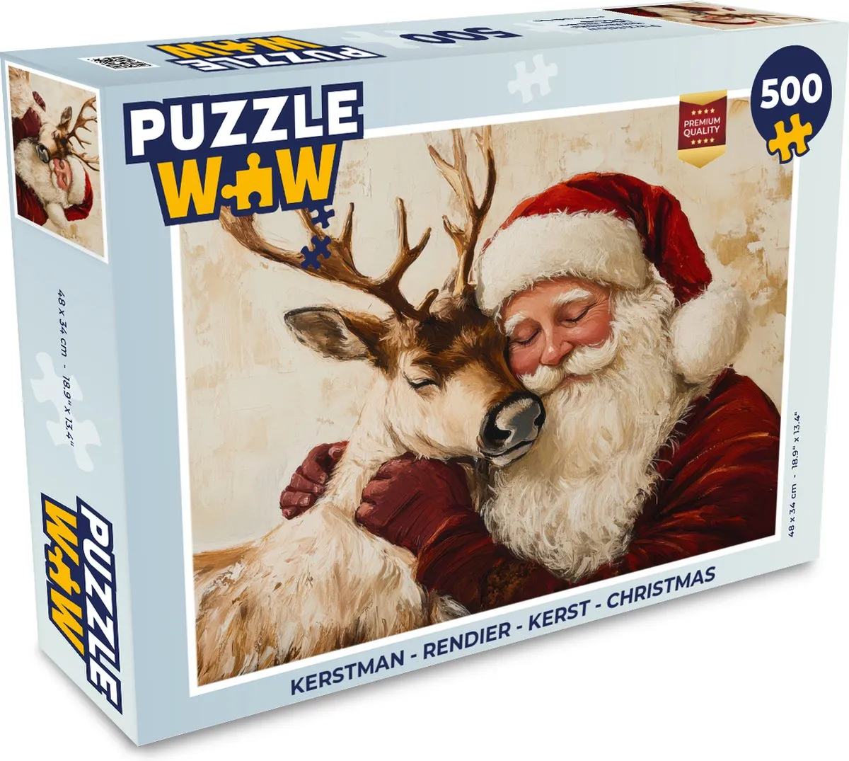 PuzzleWow Kerstman Rendier Legpuzzel 500 Stuks