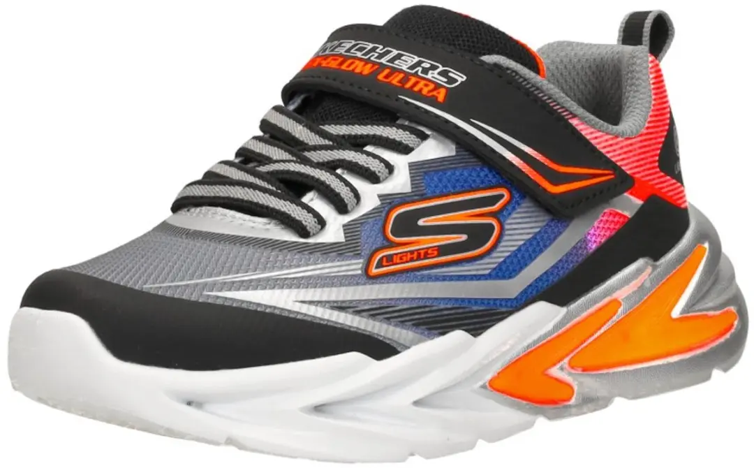 Skechers S Lights Flex-Glow Ultra Jongens Sneakers - Zwart - afbeelding 5 van 6